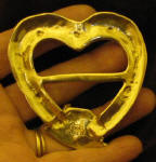 Sheltie Heart Scarf Ring, back view