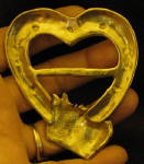 Westie Heart Scarf Ring, back veiw