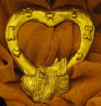 Westie Heart Scarf Ring