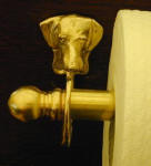 Wire Hair Dachshund towel bracket with paper towels