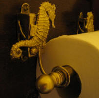 Seahorse Toilet Paper Holder, side view