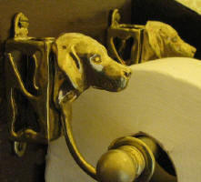 American Foxhound Toilet Paper Holder, side view