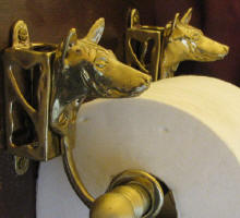 Basenji Toilet Paper Holder, side view