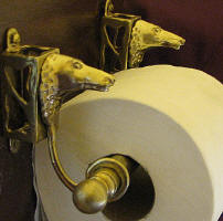 Borzoi Toilet Paper Holder, side view
