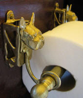 Boston Terrier Toilet Paper Holder, side view