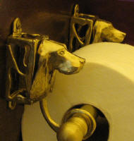 English Cocker Spaniel Toilet Paper Holder, side view