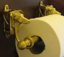 Greyhound / Whippet Toilet Paper Holder, side view