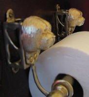 Havanese Toilet Paper Holder, side view