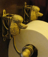 Poodle Toilet Paper Holder, side view