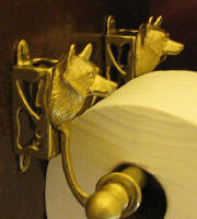 Schipperke Toilet Paper Holder, side view