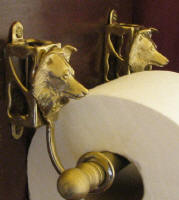 Sheltie Toilet Paper Holder, side view