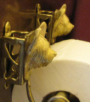 Skye Terrier Toilet Paper Holder, side view