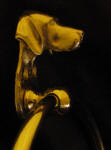 Weimaraner Towel Ring, side view
