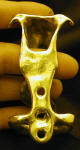 Wall mounted Greyhound / Whippet bottle opener, back view