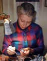Mary Ann making wax figure