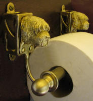 Labradoodle Toilet Paper Holder, side view